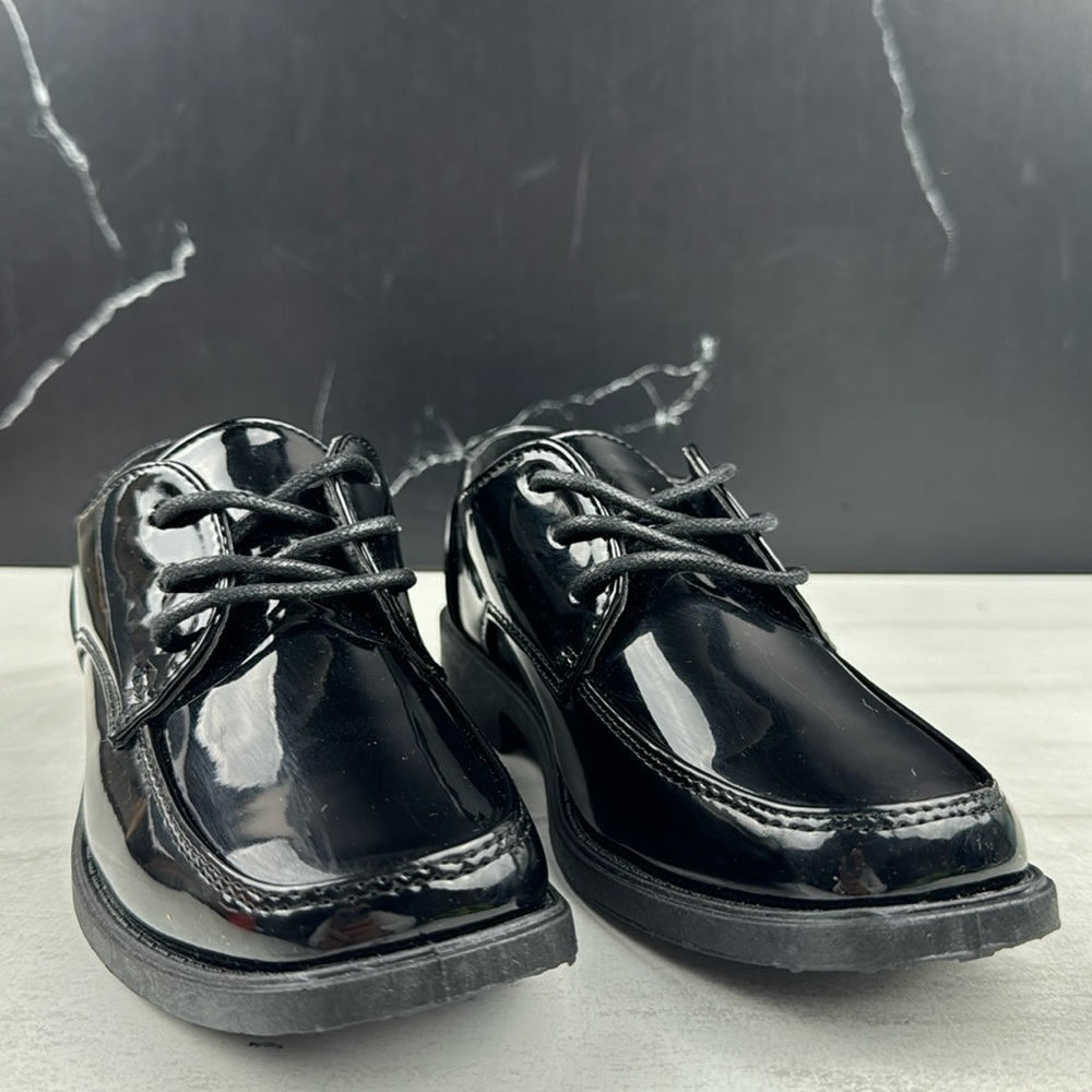 Josmo Shiny Black Kids Dress Shoes